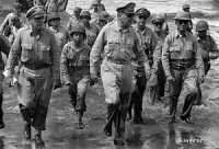 General MacArthur landing on Leyte on A-Day