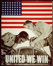 United We Win OWI Poster - WW2 Dog Tags